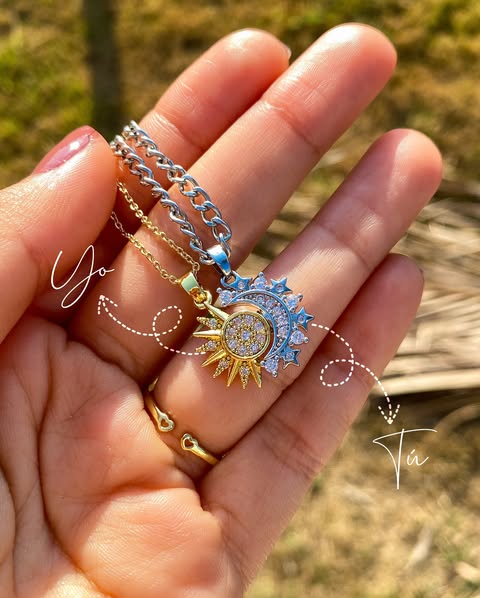 ☀️🌙✨ COLLARES SOL Y LUNA ECLIPSE PAREJA 2X1 – SIEMPRE CONECTADOS ✨🌙☀️