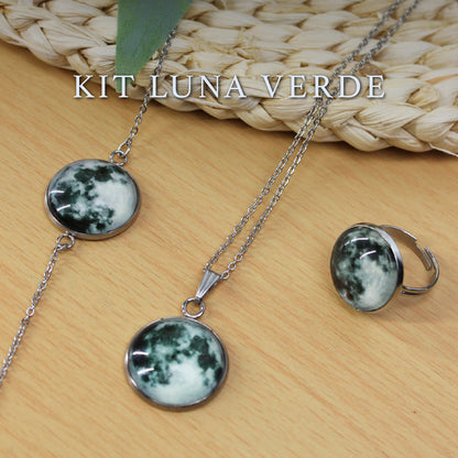 🌙 Set Luna – Collar + Pulsera que Brillan en la Oscuridad