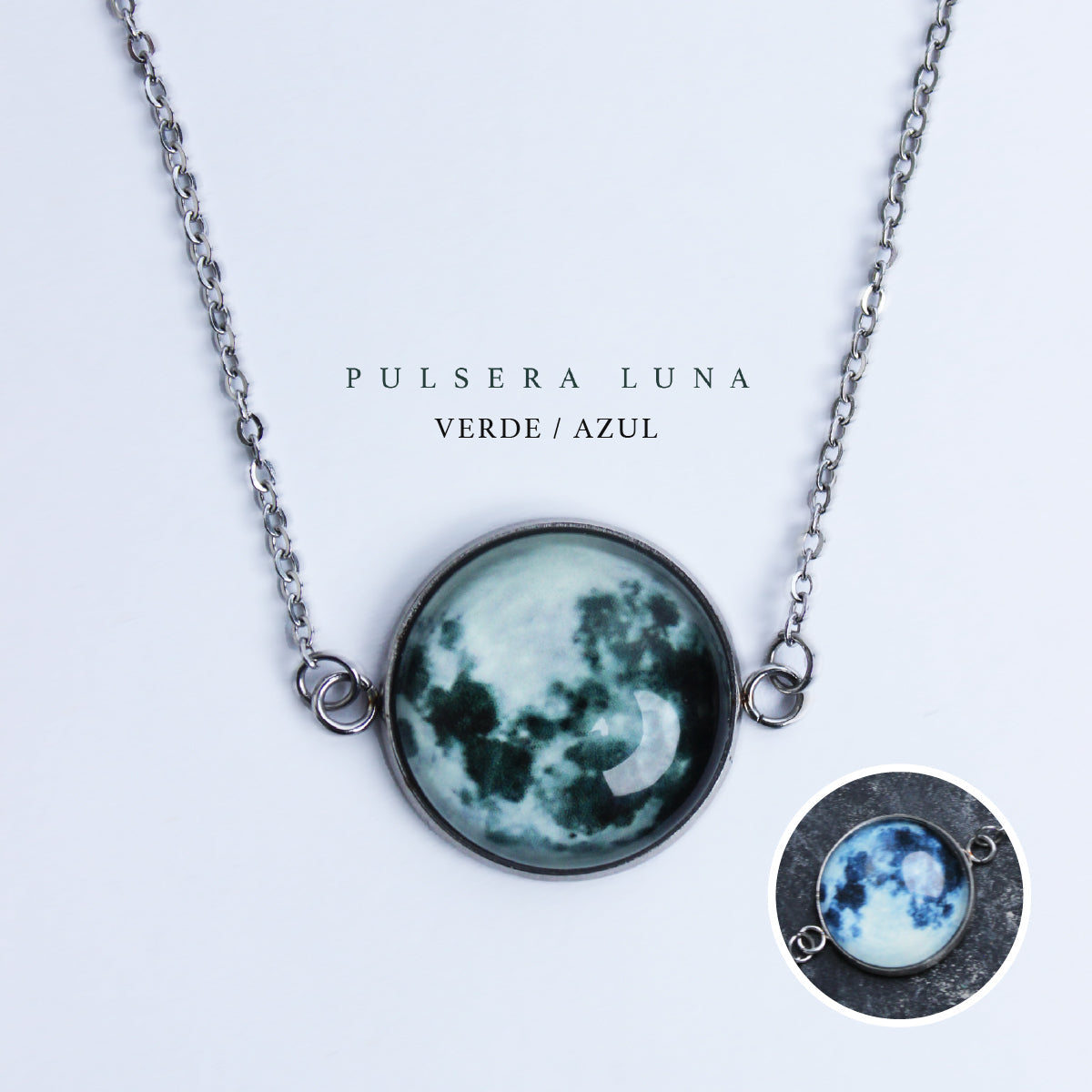 🌙 Set Luna – Collar + Pulsera que Brillan en la Oscuridad