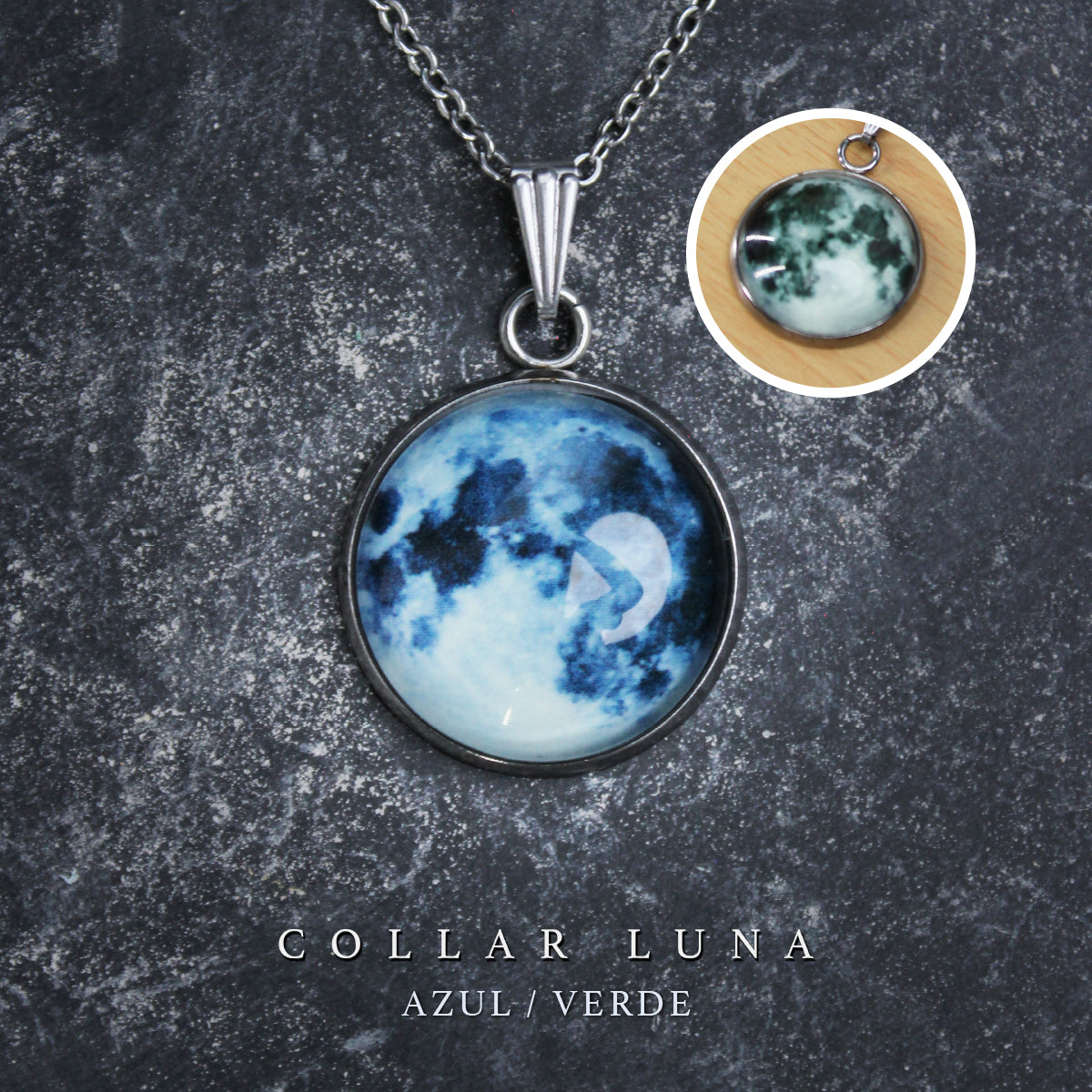 🌙 Set Luna – Collar + Pulsera que Brillan en la Oscuridad