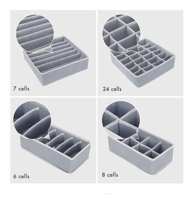🧦✨ Organizador de Ropa Interior y Medias – Set x4 Divisores de Cajón