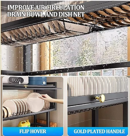 🍽️✨ Escurridor de Platos con Almacenamiento para Puerta de Armario