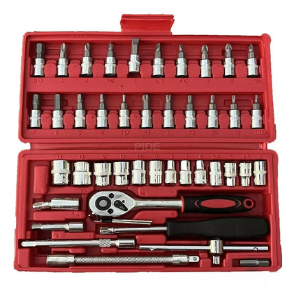 🔧🛠 Juego de Copas Ratchet 46 Piezas