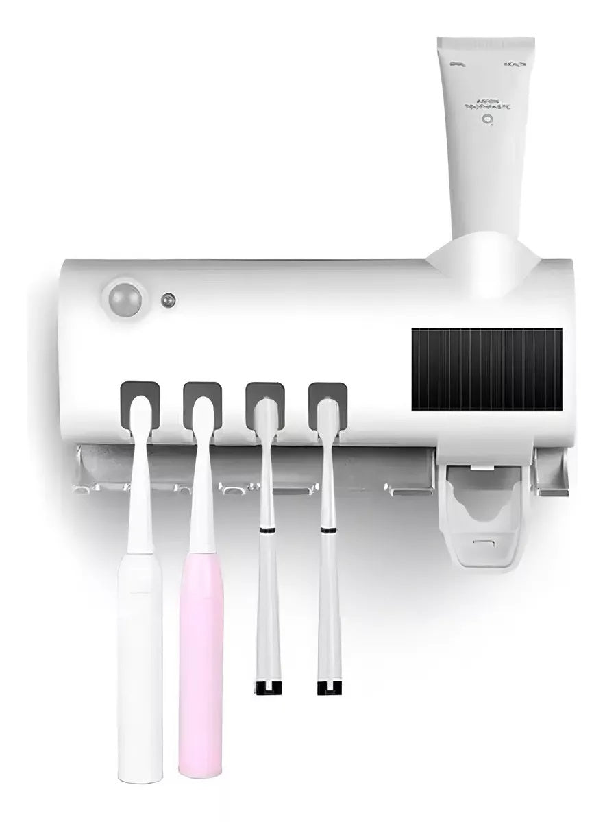 Dispensador de Crema Dental + Soporte Esterilizador de Cepillos UV