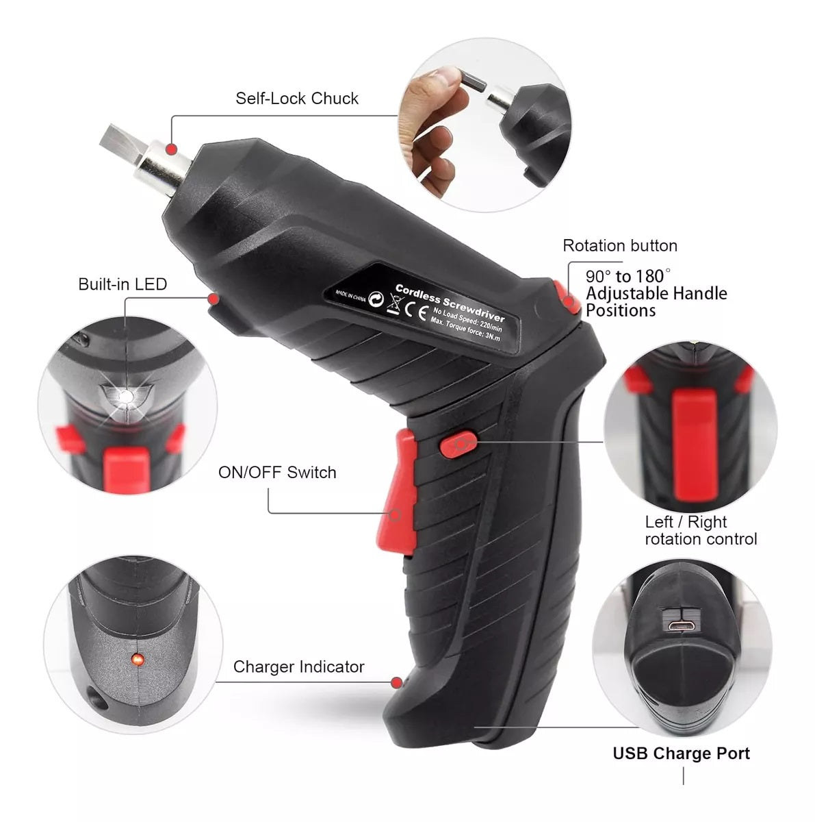 🔧⚡ Destornillador Eléctrico Inalámbrico 47p
