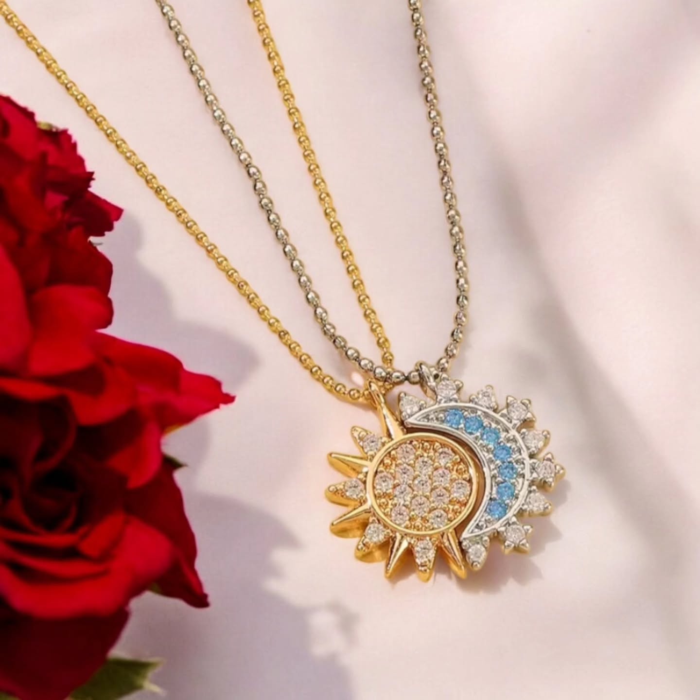 ☀️🌙✨ COLLARES SOL Y LUNA ECLIPSE PAREJA 2X1 – SIEMPRE CONECTADOS ✨🌙☀️