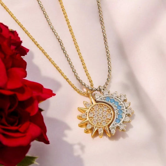 ☀️🌙✨ COLLARES SOL Y LUNA ECLIPSE PAREJA 2X1 – SIEMPRE CONECTADOS ✨🌙☀️