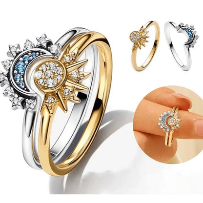 ☀️🌙✨ ANILLOS SOL Y LUNA ECLIPSE PAREJA 2X1 – SIEMPRE CONECTADOS ✨🌙☀️