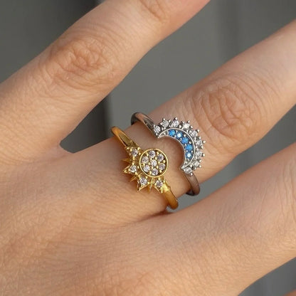 ☀️🌙✨ ANILLOS SOL Y LUNA ECLIPSE PAREJA 2X1 – SIEMPRE CONECTADOS ✨🌙☀️