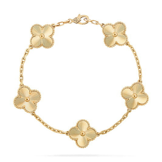 ✨🍀 PULSERA VINTAGE TRÉBOL DORADA 🍀✨ 🎁 Incluye Hermosa Caja de Regalo 🎁