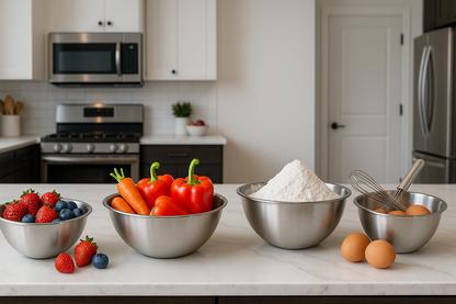 🥣 Set de Tazones de Acero Inoxidable (4 Unidades)
