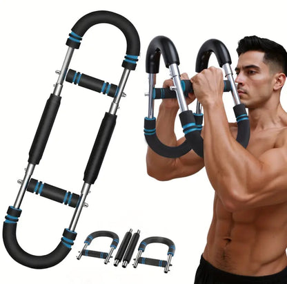 🏋️‍♂️ Barra de Ejercicio Multifuncional para Brazos y Pecho – Portátil y Ajustable