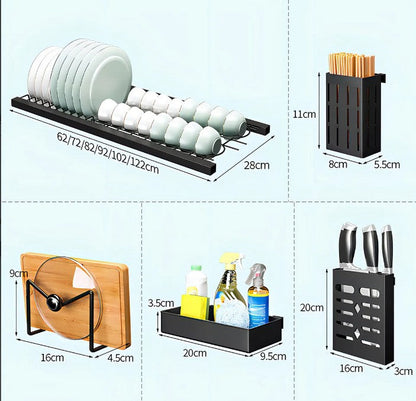 🍽️✨ Escurridor de Platos con Almacenamiento para Puerta de Armario