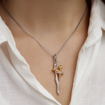 🤍 Collar Abrazo Amor Infinito – Un vínculo que nunca se rompe
