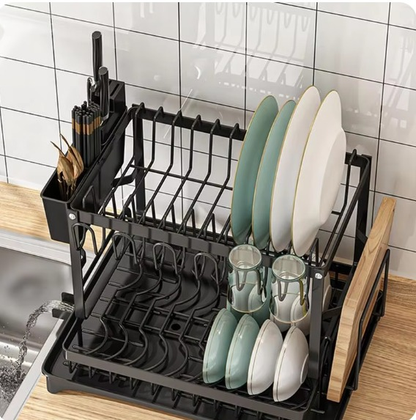 ✨🍽️ ESCURRIDOR DE PLATOS DE 2 NIVELES – MÁS ESPACIO Y MENOS DESORDEN EN TU COCINA 🍽️✨