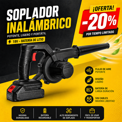 🍃💨 Sopladora 2 en 1 Inalámbrica
