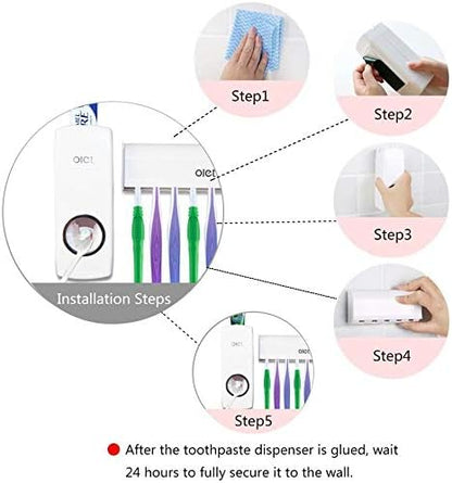 🪥 Dispensador de Crema Dental con Soporte