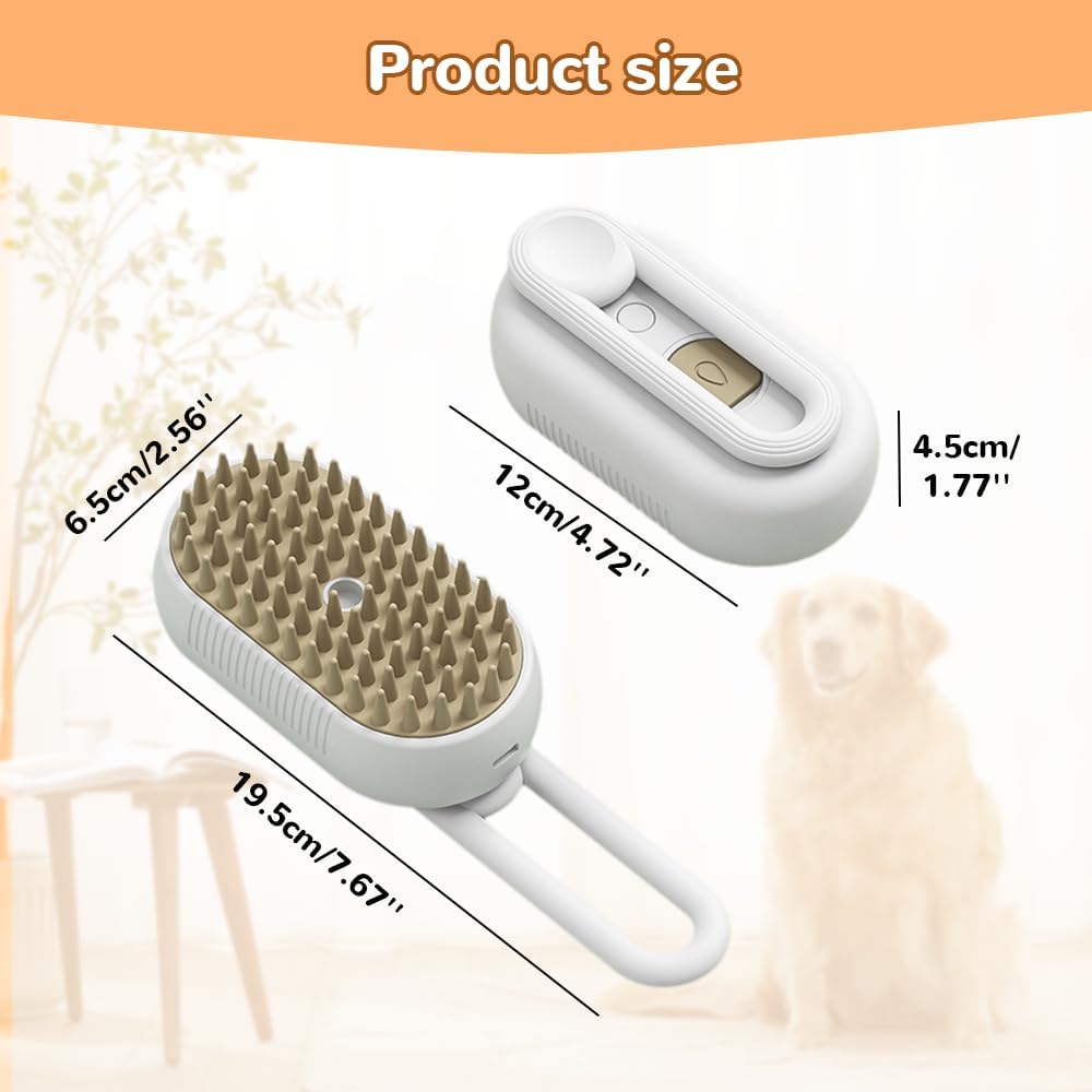 🐶🐱 Cepillo Automático a Vapor 3 en 1