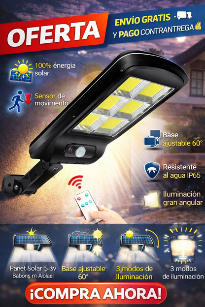 💡🌞 Lámpara Solar Con Sensro De Movimiento