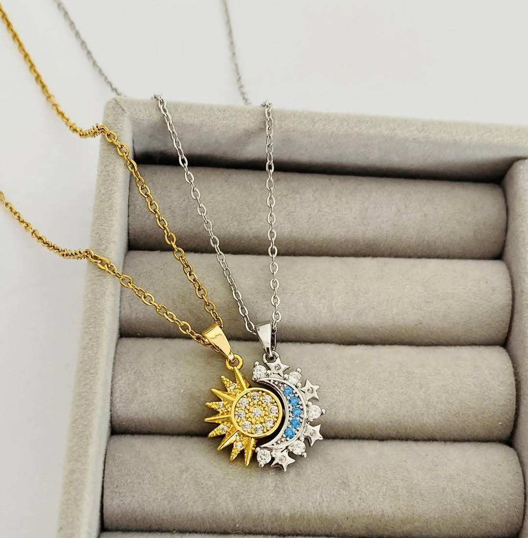 ☀️🌙✨ COLLARES SOL Y LUNA ECLIPSE PAREJA 2X1 – SIEMPRE CONECTADOS ✨🌙☀️