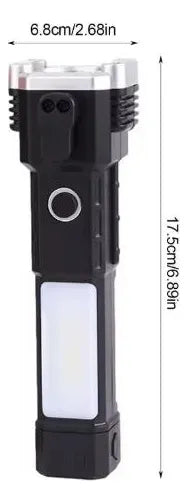 🔦🛠️ Linterna LED Martillo Multifuncional 8 en 1