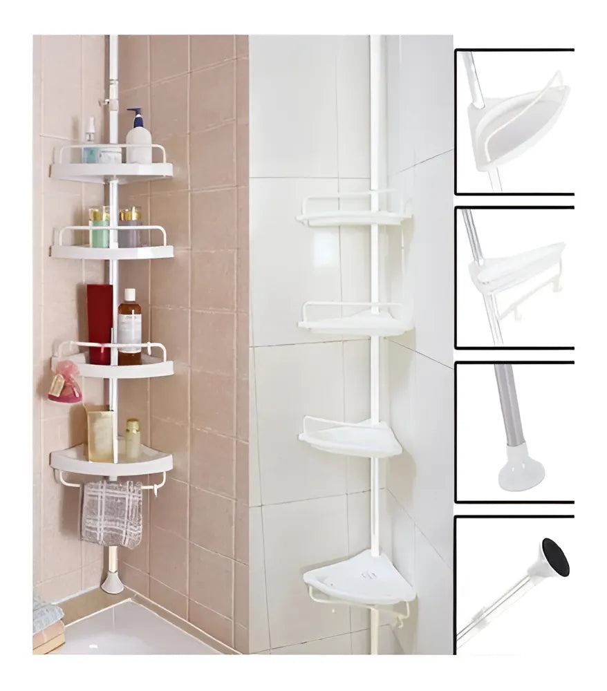🚿✨ Organizador de Baño Esquinero Metálico