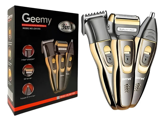 ✂️⚡Máquina Gemmy 3 en 1 – Afeitadora Portátil Recargable para Barba, Bigote y Nariz