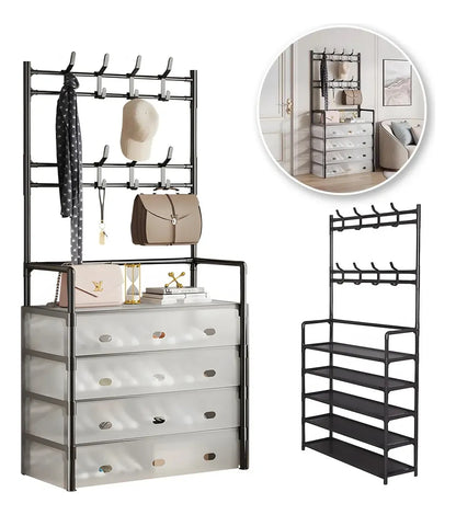 👟🧥 Zapatero + Perchero Organizador 4 Niveles