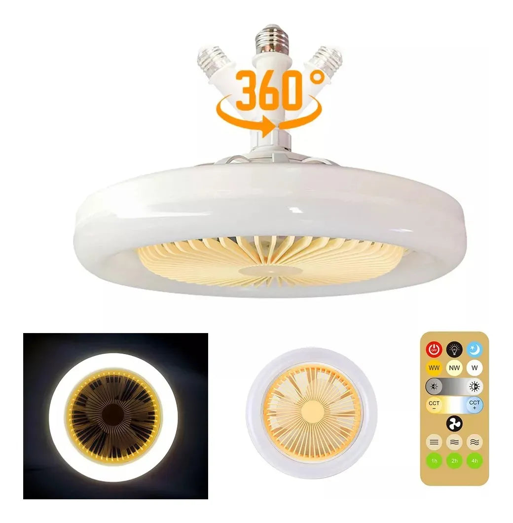 💡🌀LÁMPARA VENTILADOR 3 EN 1 CON CONTROL REMOTO