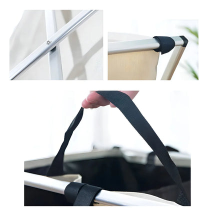 Cesto Triple Plegable para Ropa Sucia