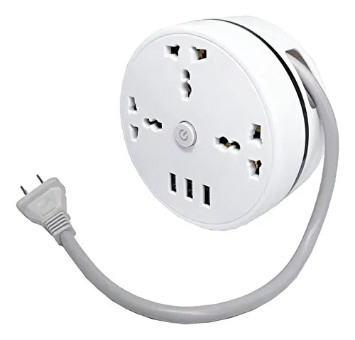 Extensión Multicarga Retráctil USB 180 cm