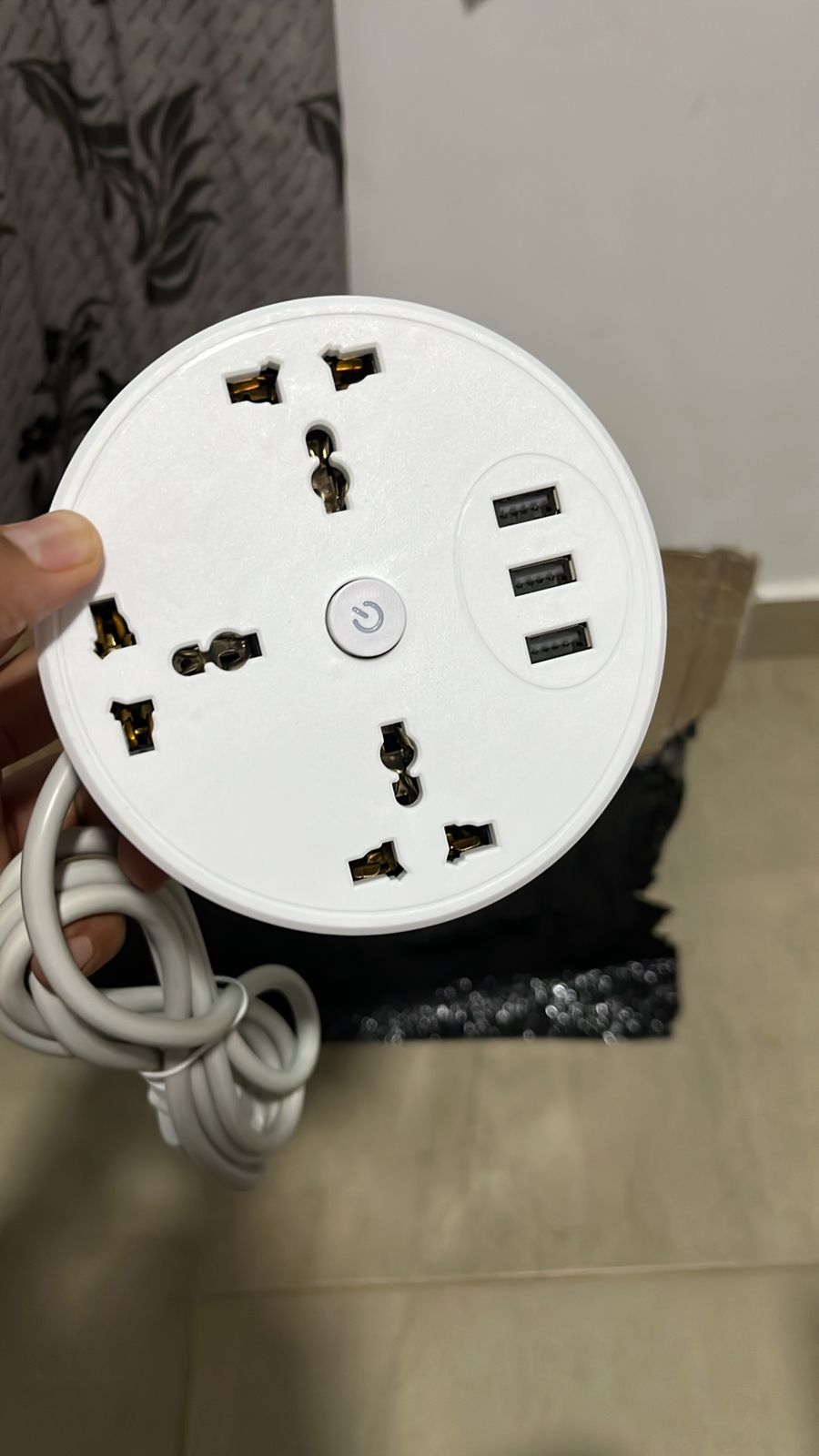 Extensión Multicarga Retráctil USB 180 cm