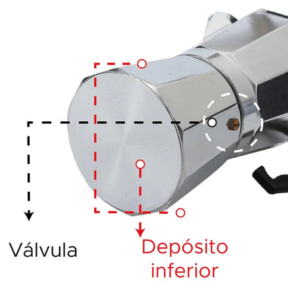 ☕ Cafetera Italiana Moka 3 Tazas